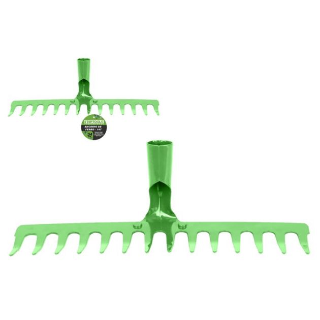 Ancinho de Ferro 14t Verde 34cm