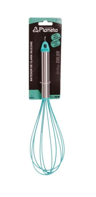 Batedor de Clara Silicone 30 cm Verde Agua