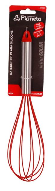 Batedor de Clara Silicone 30 cm Vermelho