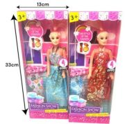 Boneca c/acessorios 2 Pc 33x13 Cm