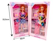 Boneca c/ Acessorios 4 Pc 32x16 Cm