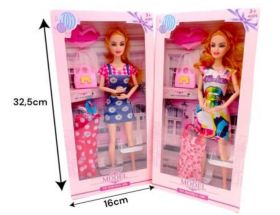 Boneca c/ Acessorios 4 Pc 32x16 Cm