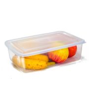 Caixa 4 Ltos Retangular Transp Tampa Hermetica Ref:2186