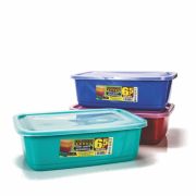 Caixa 6,5 Ltos Retangular Cores Tampa Hermetica Ref:2296