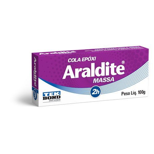 Cola Araldite Massa 100g Branco/cinza (cx c/2 50g)