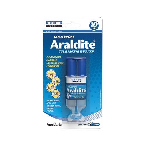 Cola Araldite Transp 6 Gramas Seringa Blister