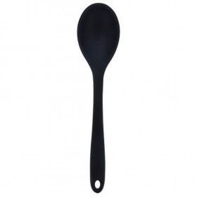 Colher de Silicone Preta 27x6cm Dp0649