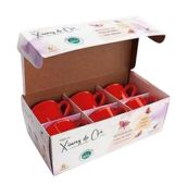 Conj 6 Xicaras Cha 170ml c/pires Acrilico-caixa