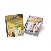 Conj Caipira 5 Pcs 1copo,1faca,1colher,1socado,1ta