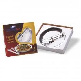 Conj Massa 2pcs Inox 1cumbuca,1pegador Massa