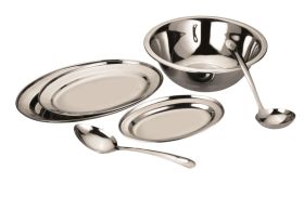 Conj. Tigelas e Travessas 6pçs Brilhante Inox- Dp0932