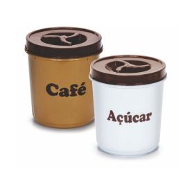 Conjunto Mantimento 2 Pecas Cafe/acucar Redondo R:2506