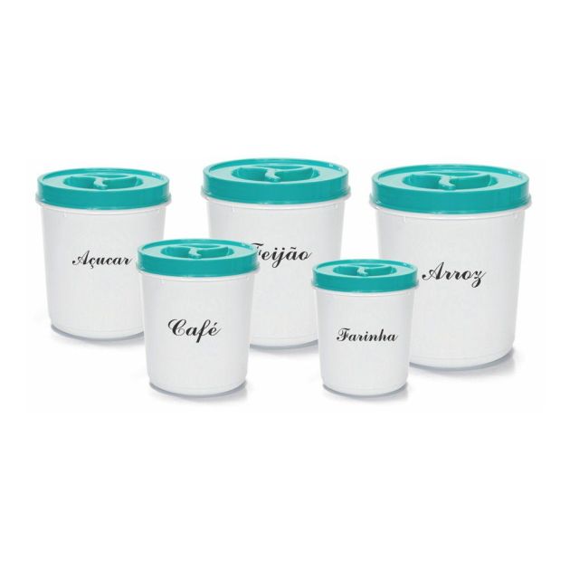 Conjunto Mantimento 5 Pecas Decorado Redondo R:2491