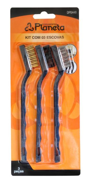 Escova de Aco Cartela 3 Pecas Dp0448
