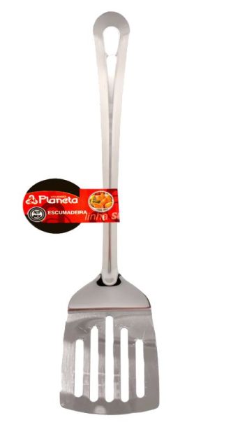 Espatula Vazada de Inox 26,5cm Linha Lar Dp0061