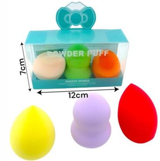 Esponja Maquiagem Kit c/3 6 Cm