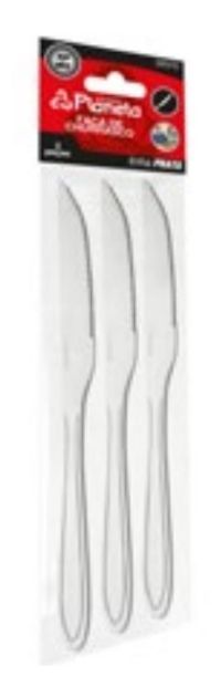 Faca de Churrasco Inox Linha Prata 3 Peca Dp0751