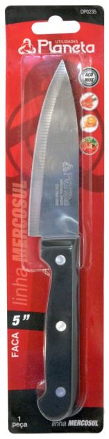 Faca Inox Cabo Preto 7/30cm Dp0237