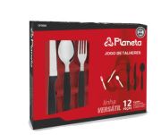 Faqueiro Versatil Preto 12pçs Dp0965
