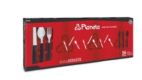 Faqueiro Versatil Preto 36pçs Dp0968