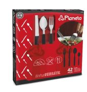 Faqueiro Versatil Preto 42pçs Dp0969