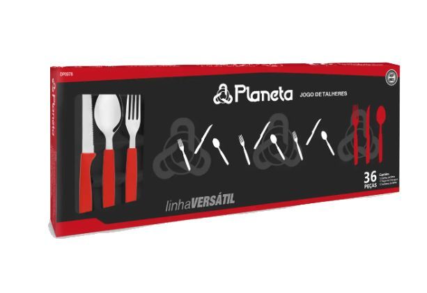 Faqueiro Versatil Vermelho 36pçs Dp0978