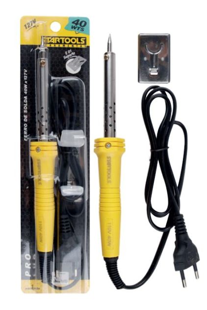 Ferro de Solda Cabo Plastico 40wts 110v Encartelado