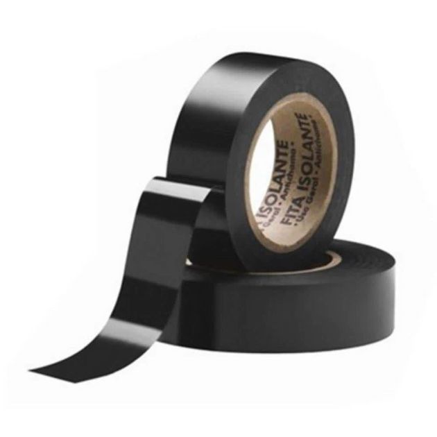 Fita Isolante c/4un 19mmx5m Preta Encartelado