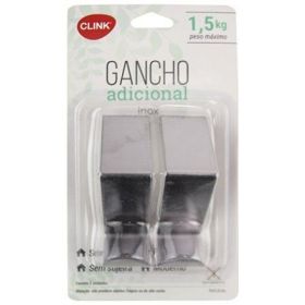 Gancho para Porta Inox 8 cm c/2