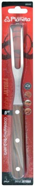 Garfo p/ Churrasco Cabo Madeira 27cm Dp0162