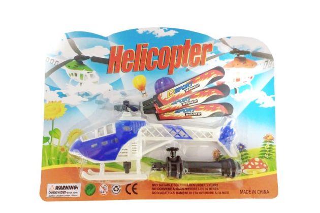 Helicoptero c/lançador a Corda 20cm Encartelado