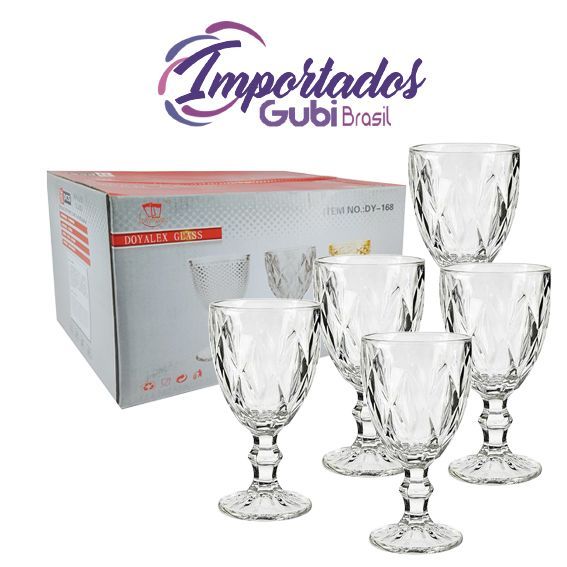 Jogo de Taca Diamente 6 Pcs 300ml