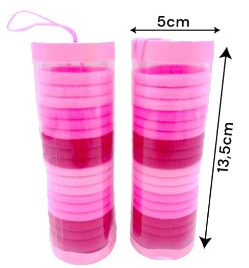 Jogo Elastico p/ Cabelo Tubo 18pçs