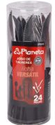 Jogo Talher Versatil Preto Pote c/24pçs Dp0940