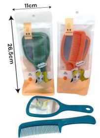 Kit Espelho e Pente 26cm
