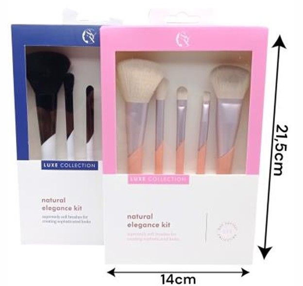 Kit Pincel Maquiagem 5pc Luxe Ba-32060