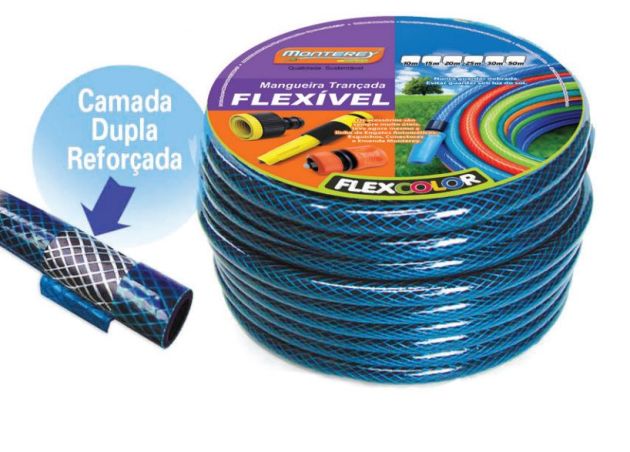 Mangueira Tranc. 15mts Flex Color 7/16" Conj. - Monterrey