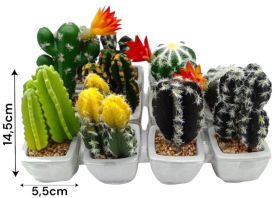 Mini Vaso Cacto Tecido 15cm