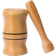 Pilao c/socador 10 cm de Madeira