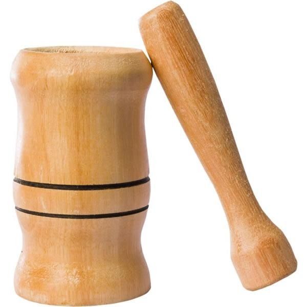 Pilao c/socador 10 cm de Madeira