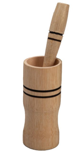 Pilao c/socador 12 cm de Madeira