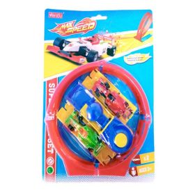 Pista Lança Carros Roda Livre 10peças Encartelado 28x20cm Ba-01224