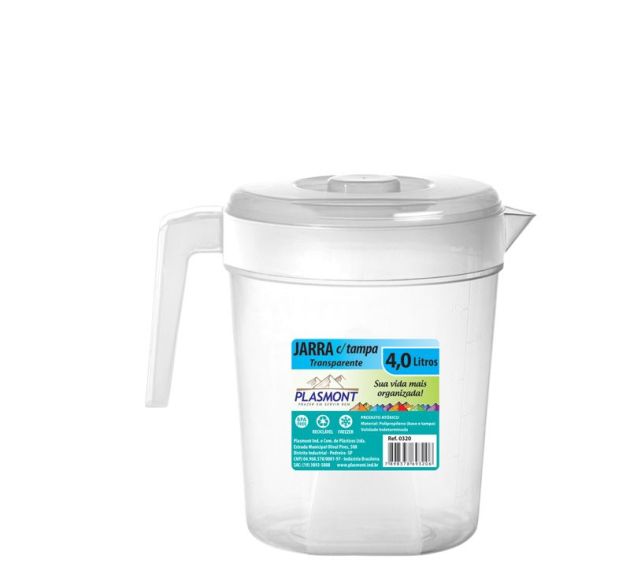 Plasmont Jarra c/tampa 4l. Transp. R:320
