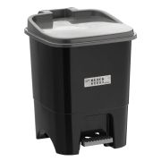 Plasmont Lixeira c/pedal 15l Black Steel Ref557