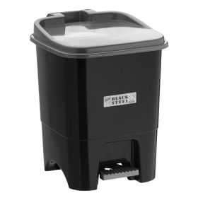 Plasmont Lixeira c/pedal 15l Black Steel Ref557