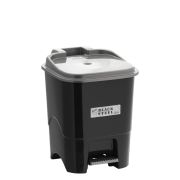 Plasmont Lixeira c/pedal 7l. Black Steel R: 558