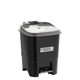 Plasmont Lixeira c/pedal 7l. Black Steel R: 558
