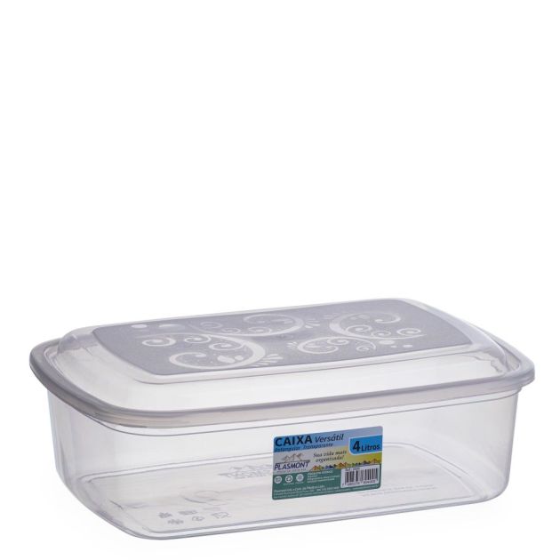 Plasmont Pote Retang 4lts Transp. R:400