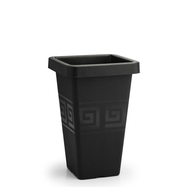 Plasmont Vaso Grego Coluna Quad. 19,5 Lto Preto R:480