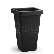 Plasmont Vaso Grego Coluna Quad. 29,5 Lto Preto R:483